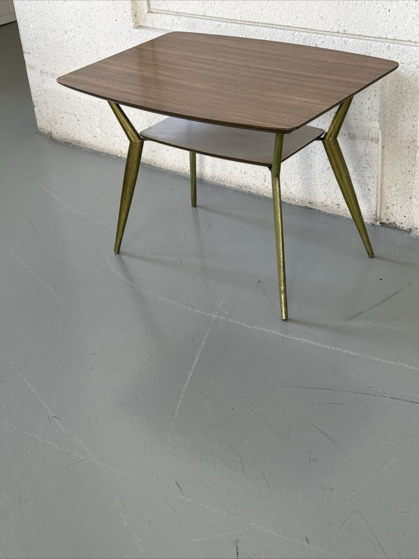 Mid Century Modern Coffee/side Table Aluminum Legs Formica Top gallery