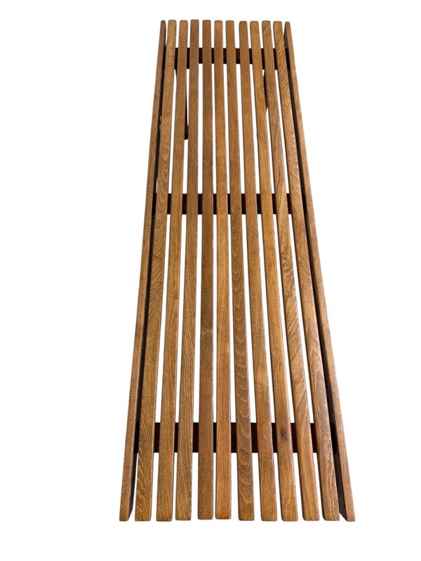 Mid-Century Modern Walnut Slatted Coffee Table gallery