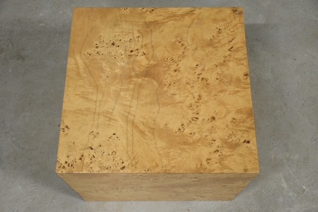 Burl Cube End Table by Milo Baughman gallery