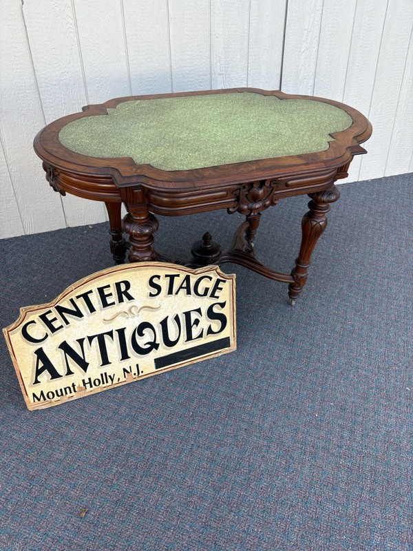67072 RARE Walnut Victorian Lamp Table with a Drawer on Each End gallery