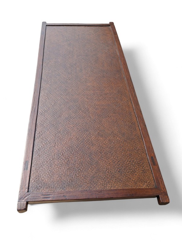 Antique Coffee Table Rattan Top gallery