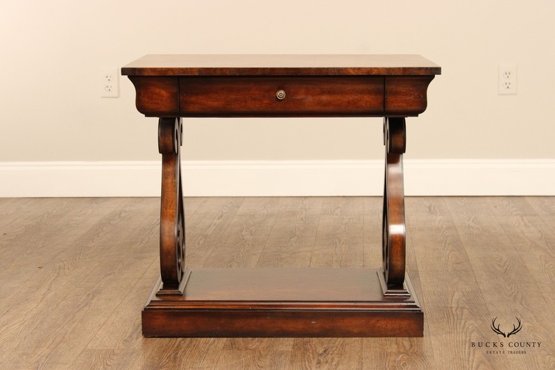 Councill Empire Style Burl Wood One-Drawer End Table gallery