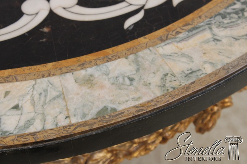 L72506: Italian Style Pietra Dura Inlaid Marble Top Center Table gallery