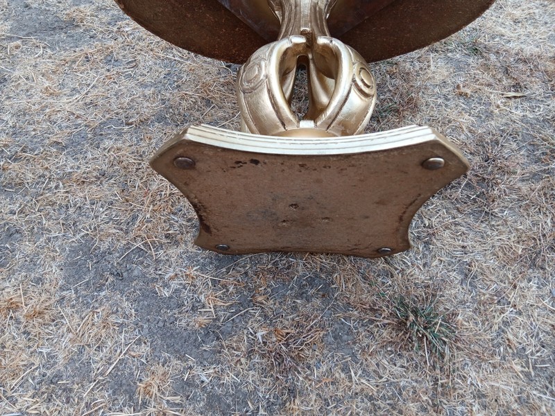 Vintage Hollywood Regency Gold Accent Table Original Design Fabric Acrylic Finis gallery