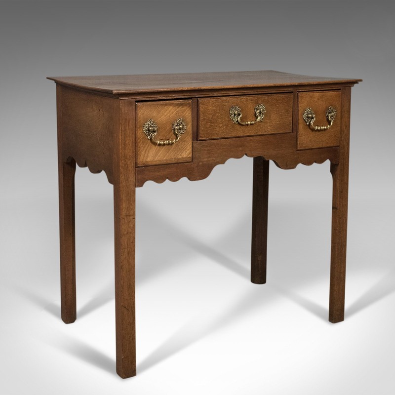 Antique Lowboy, Mahogany, English, Victorian Side Table Circa 1900