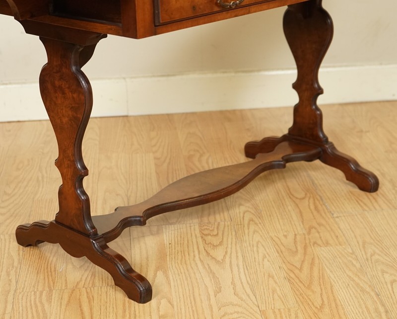 LOVELY BEVAN AND FUNNELL BURR WALNUT EXTENDING DROPLEAF SIDE END TABLE gallery