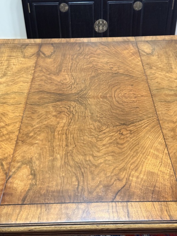 Karges Italian Provincial Burled Walnut Double Pedestal Dining Table 3 Leaves gallery
