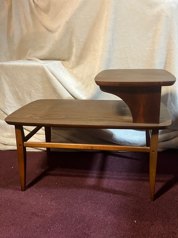 Mid Century Lane Walnut Step End Table / Side Table (SET-103) gallery