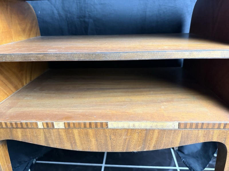 Robert W Irwin 3 Tier End Table With Original Hand Painted Art gallery