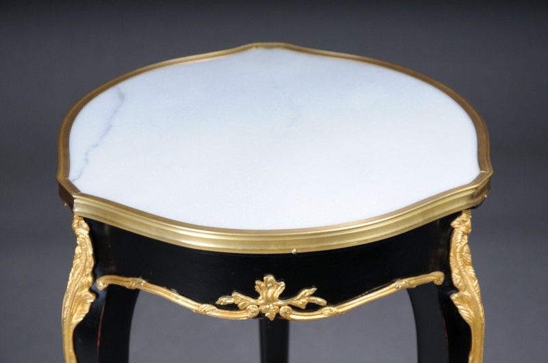 French Salon Side Table 20th Century In Louis XV F. Left Black gallery