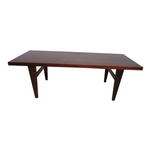 vintage mid-century Danish modern Walnut surfboard coffee table gallery