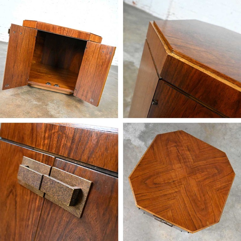 MCM to Modern Founders Furniture Octagon Commode End Table Cabinet Patterns 21 gallery