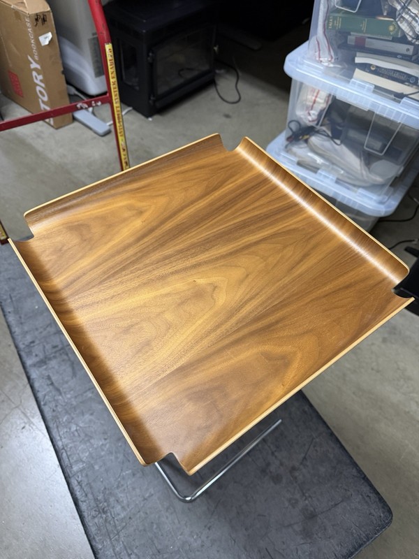 Authentic Herman Miller Walnut Adjustable Height Nelson Tray Table With Box gallery