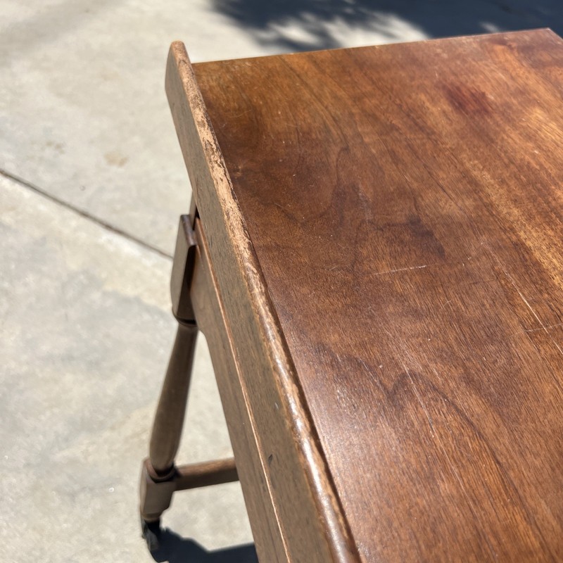 Vintage MCM Maple Wood Rolling Slant Top Lectern Music Book Stand Table Podium gallery