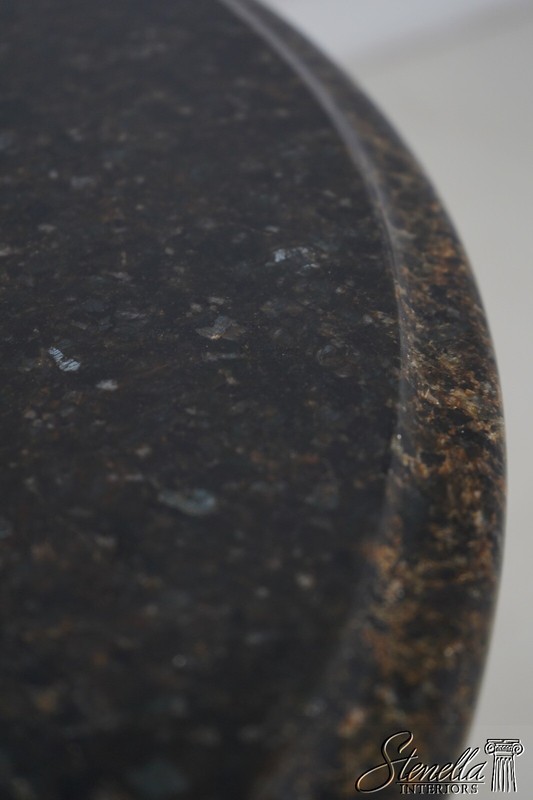 L64725: Marble Top Round Iron Base Lamp Table gallery