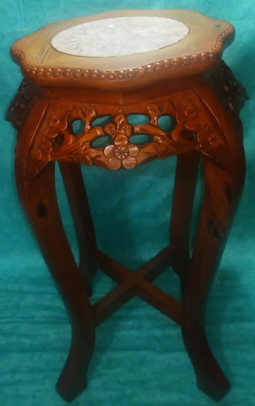 Vintage Ornate Stand With Marble Center gallery