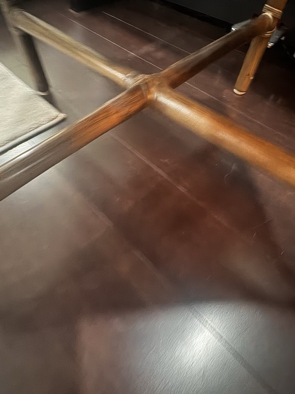 Vintage McGuire Rattan Side Table/ottoman￼ Mid Century Modern MCM Boho gallery