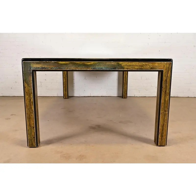 Bernhard Rohne for Mastercraft Hollywood Regency Dining Table, Circa 1970s gallery