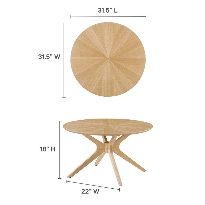 Crossroads Round Wood Coffee Table gallery