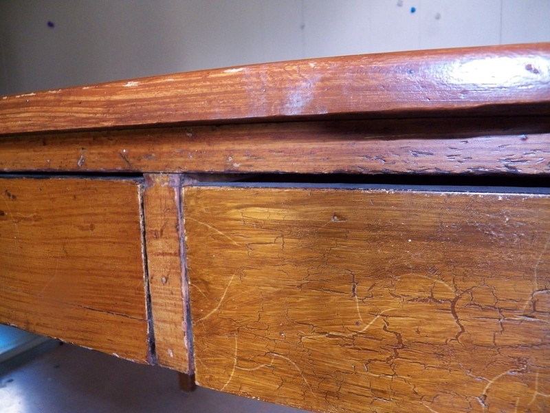 Antique Grain Painted 2 Drawer Kitchen work table Farm dining Old Finish island gallery