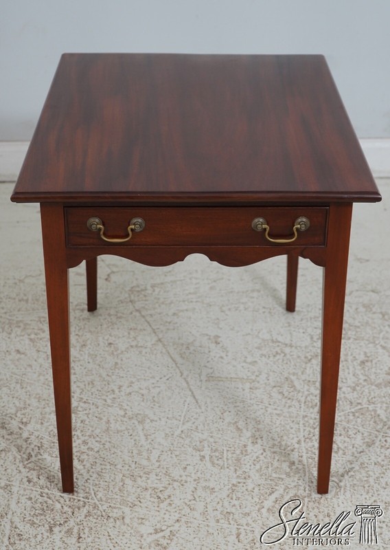 L67139: Bench Made Hand Crafted 1 Drawer Mahogany End Table gallery