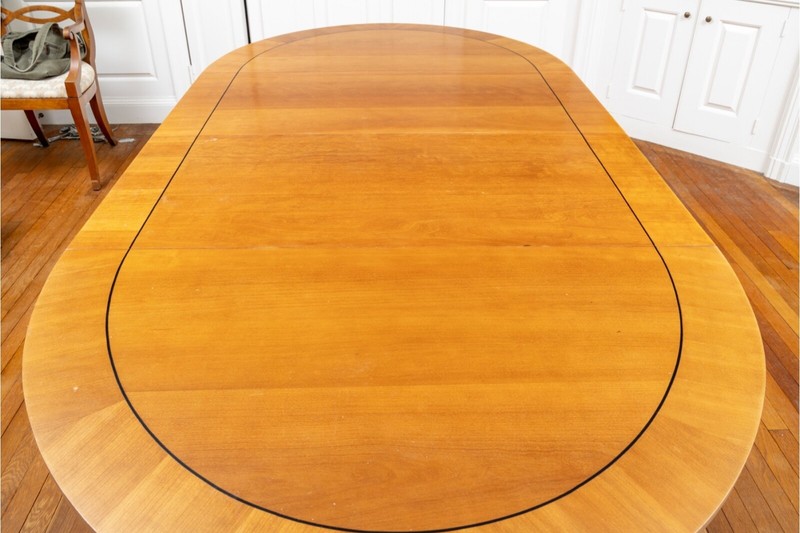 Double Pedestal Biedermeier Extension Dining Table gallery