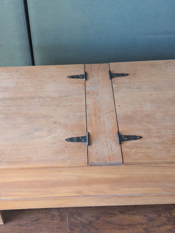 Vintage Pier One Farmhouse Coffee Table with Interior Storage gallery