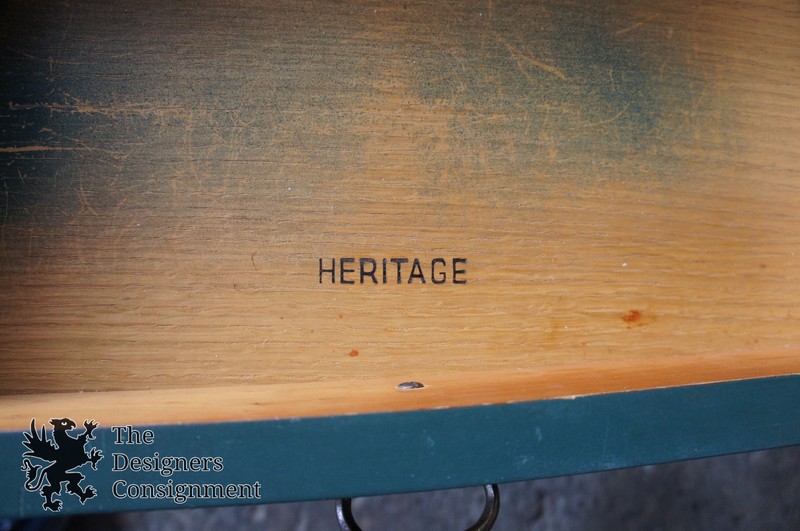 Drexel Heritage Traditional Painted Side Accent Table Drawer Blonde 14-804-30 gallery