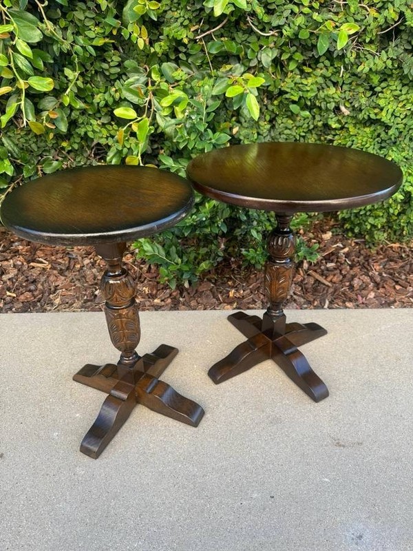 A Pair of Jacobean Design Wine Tables/Side Tables/End Tables gallery