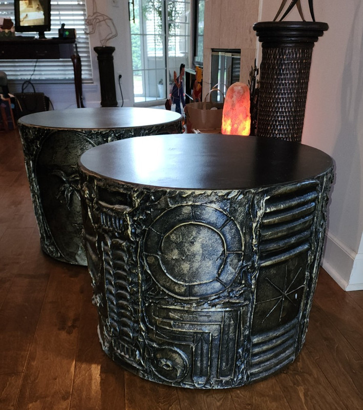 **MCM – WOW!!! Adrian Pearsall Goop Brutalist drum tables GORGEOUS PAIR (2)