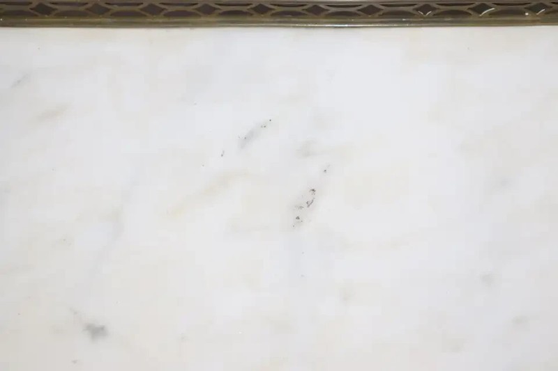 Louis XVI Directoire Style French Mahogany and Marble Top Stand Circa 1910 gallery