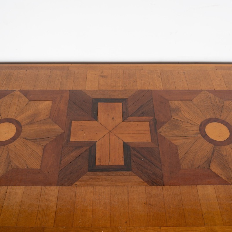 Antique Entryway Table With Inlaid Top and Bronze Legs, Italy circa 1860-80 gallery