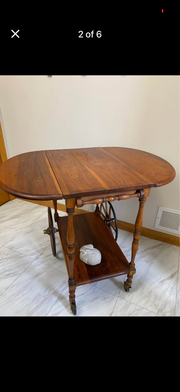 Antique side table, Drop leaf, Bar cart