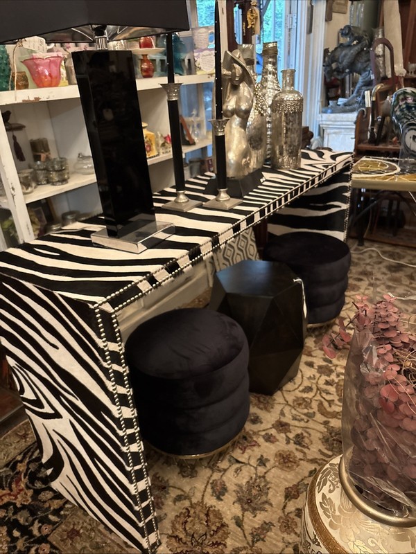 Vintage Ferguson Copeland Zebra Console Table gallery