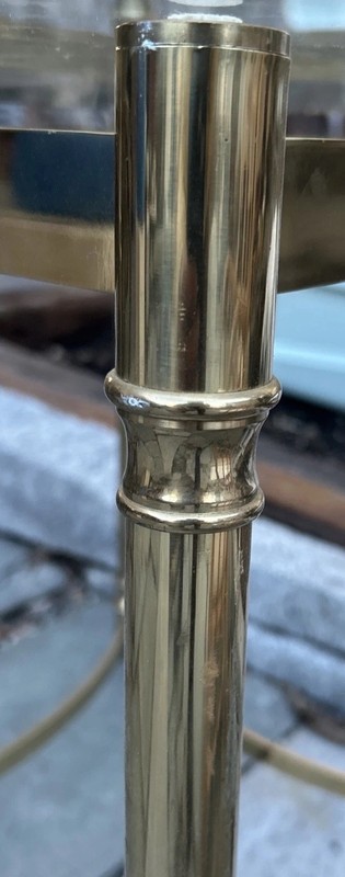 Vintage Labarge Hollywood Regency Brass Side Table With Hooved Feet, 1960s/70s gallery