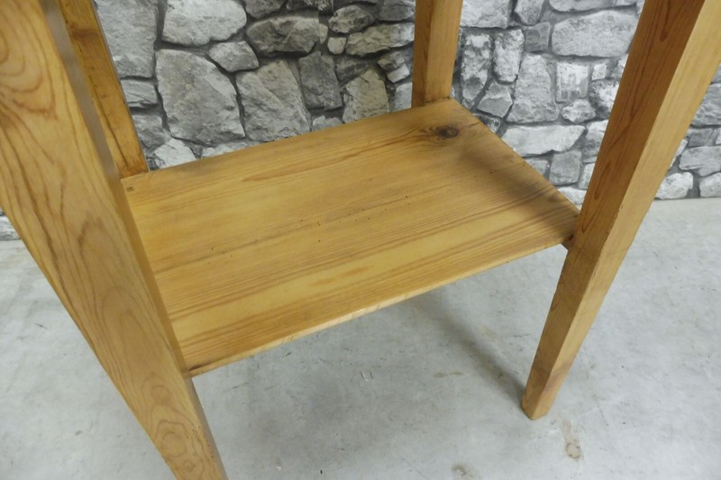 Antique Wooden Pine wood Coffee Table Bedside Cabinet Small Table around 1880 gallery