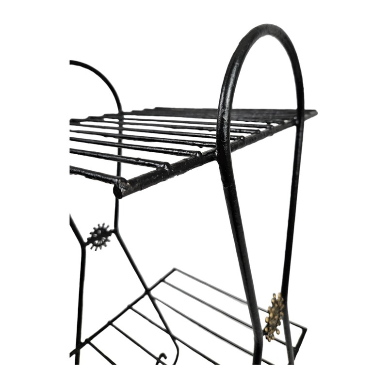 Vintage Metal Wire Table Plant Stand Atomic Starburst Mid-Century Modern Retro gallery