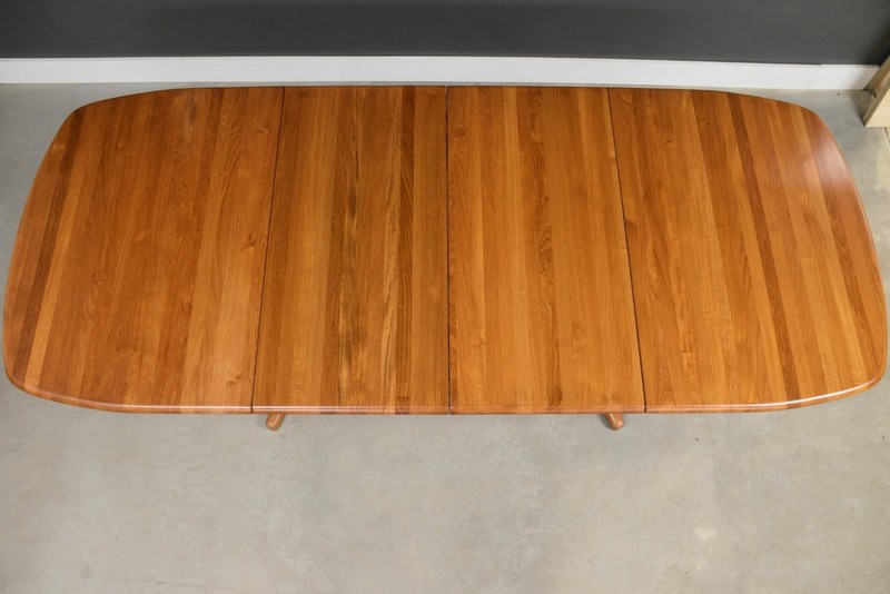 Refinished 99” Danish Modern Solid Teak Dining Table gallery