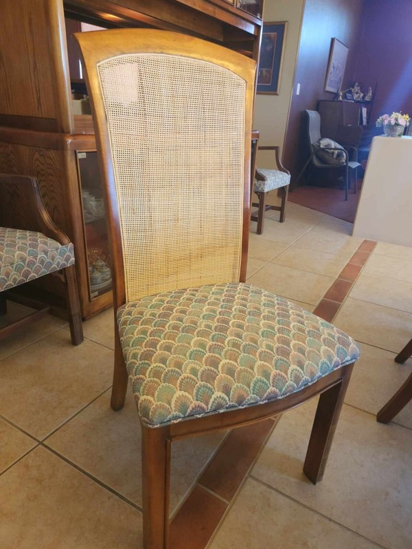 Antique Chestnut and Oak Dining Table and 8 chairs (Matching buffet available) gallery
