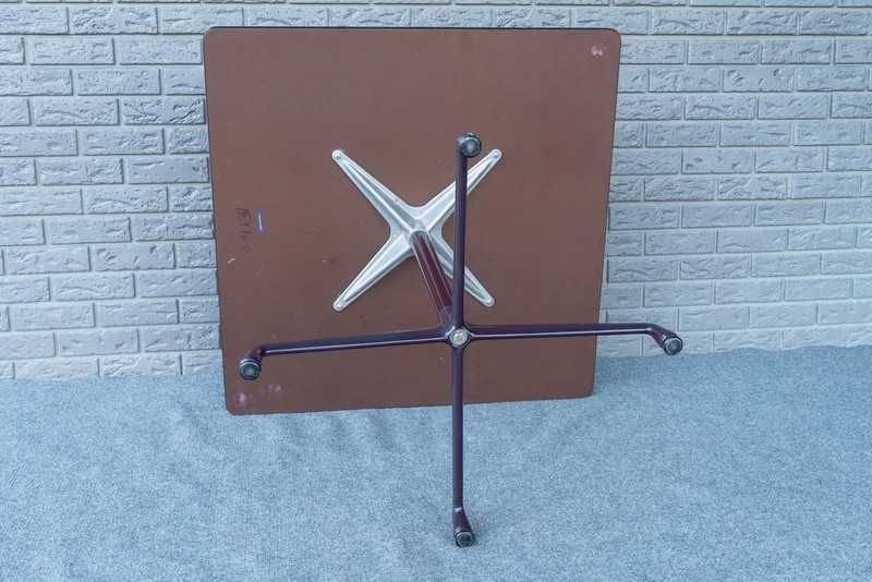Mid Century Modern Herman Miller Eames Aluminum Group Purple Office Dining Table gallery