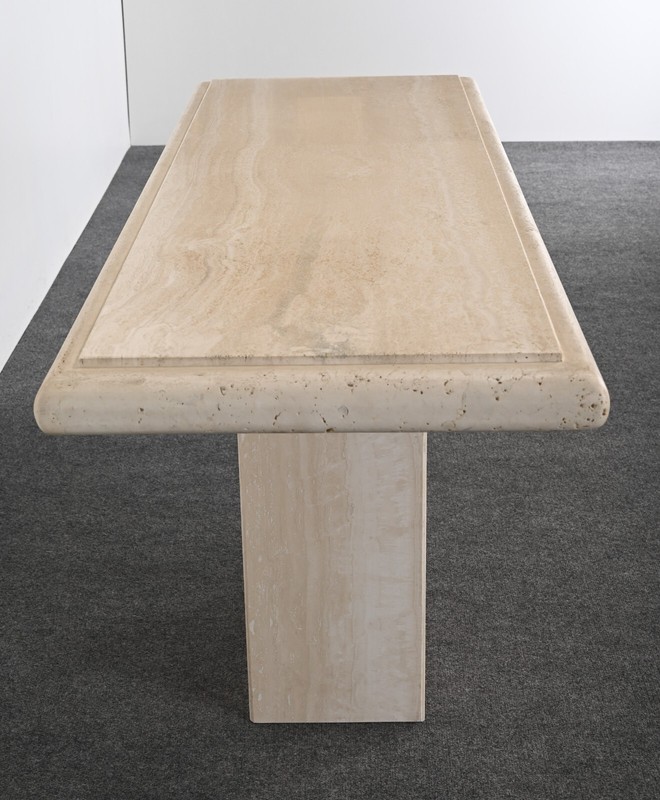 Travertine Console Table, 1980s gallery