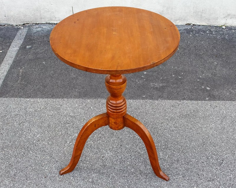 19th Century Cherry Empire Side Table – Refinished Accent Table