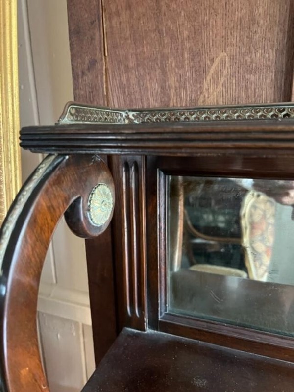 Regency Style Antique Style Mahogany Server Or Chiffonier Brass Grill Doors gallery