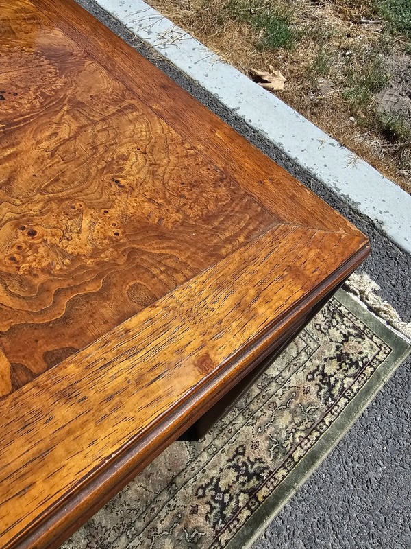 Altavista Lane Burled Walnut Rustic End Side Table 1950's gallery