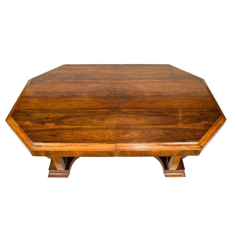 ART DECO ROSEWOOD DINING TABLE - CIRCA 1930 (AF1-008:) gallery