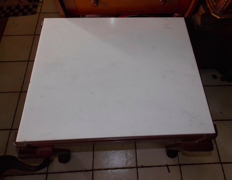 Solid Cherry Marble Top Side Table / End Table (ET391) gallery