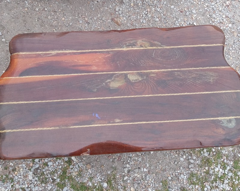 Live Edge Cedar Slab End Table / 1 Table (ET590) gallery