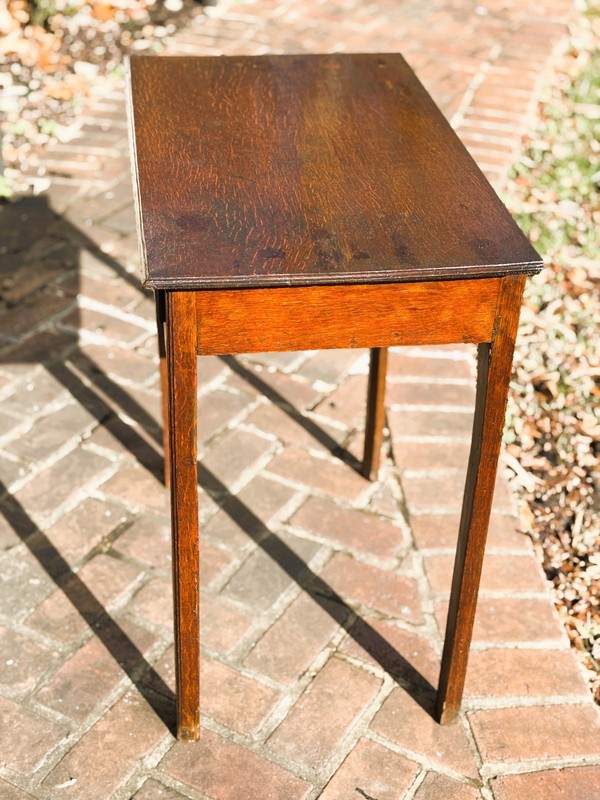 19th Century George III Oak Lowboy Table -- Shipping Available gallery
