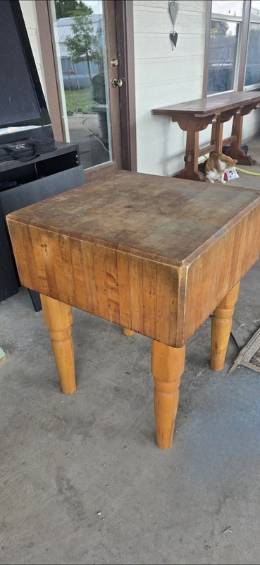 Michigan Maple Block co Petosky Vintage Block Table