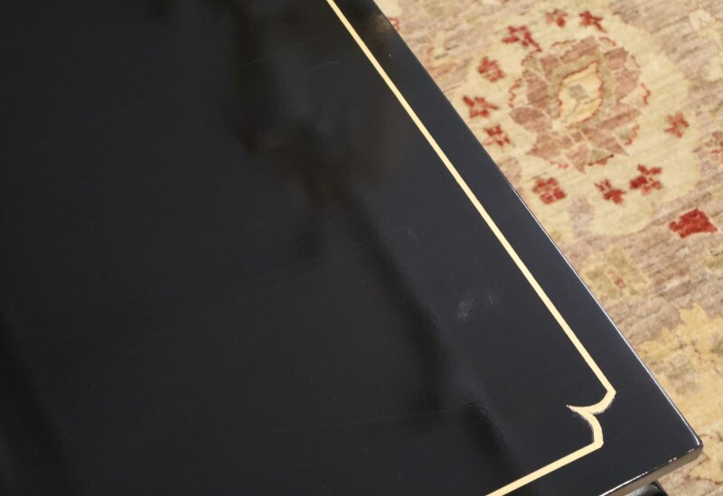 Kindel Furniture Yumi II Chinese Style Black and Gold Cocktail Coffee Table gallery